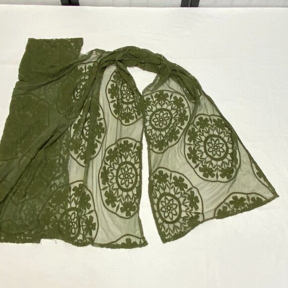 Maurices Short Sleeve All Lace Embroidery Open Front Split Side Cardigan Kimono - Picture 11 of 14